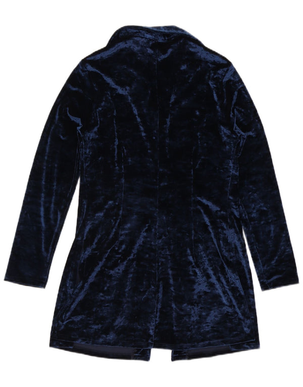 Vintage Γυναικείο Longline Μπλούζα IT 44 Medium Navy Blue Polyester