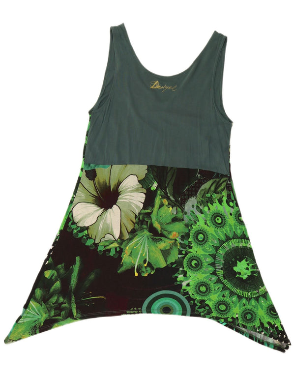Desigual Γυναικείο Ασύμμετρο Τοπ UK 18 XL Πράσινο Floral