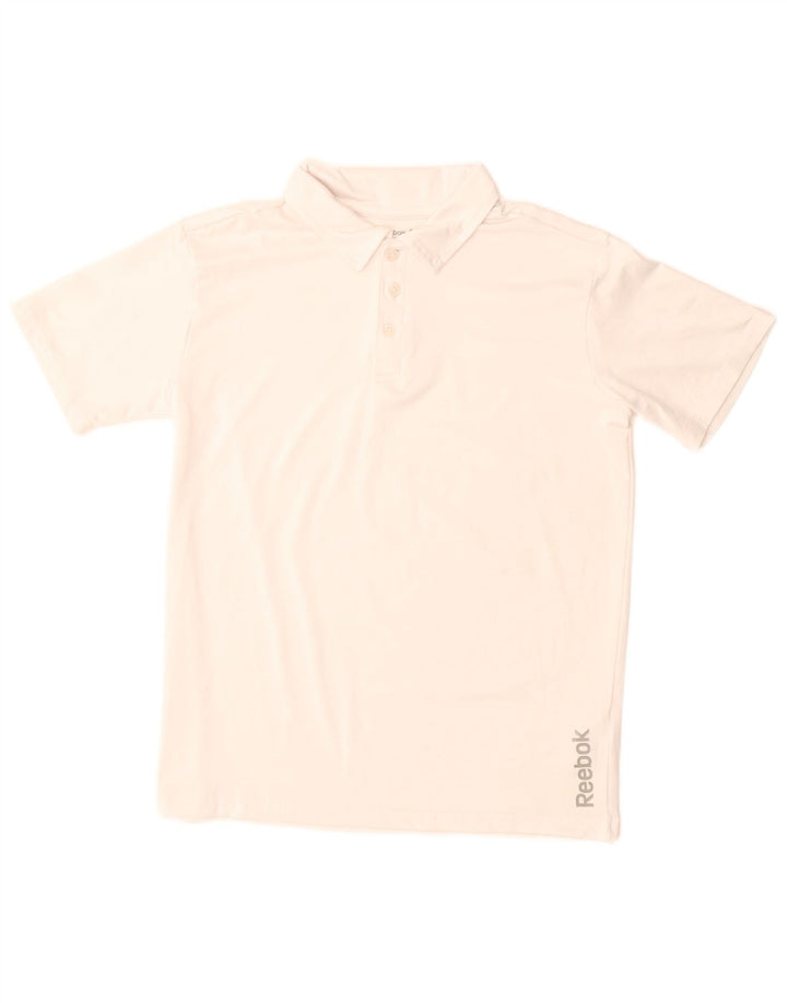 Reebok Boys Polo πουκάμισο 14-15 ετών μεγάλο λευκό πολυεστέρα