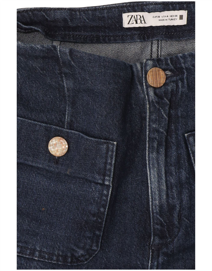 Zara Γυναικείο Τζιν μποτάκι EU 36 XS W26 L28 Navy Blue