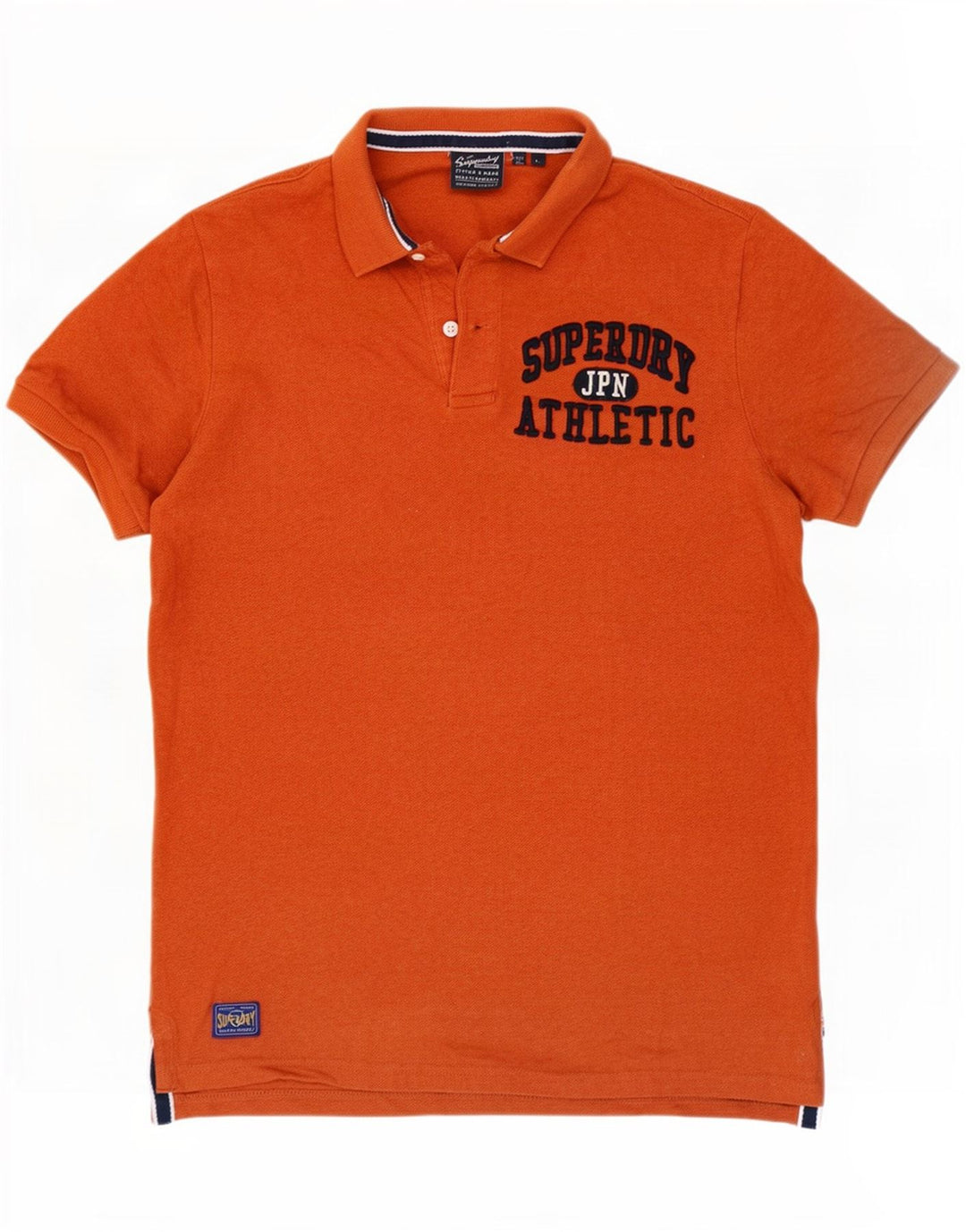 Ανδρικό γραφικό μπλουζάκι πόλο Superdry, μεγάλο πορτοκαλί βαμβακερό