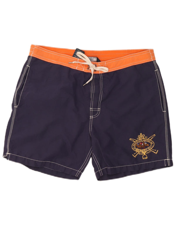 Ανδρικό γραφικό σορτς κολύμβησης Polo Ralph Lauren μεσαίο μπλε ναυτικό χρώμα