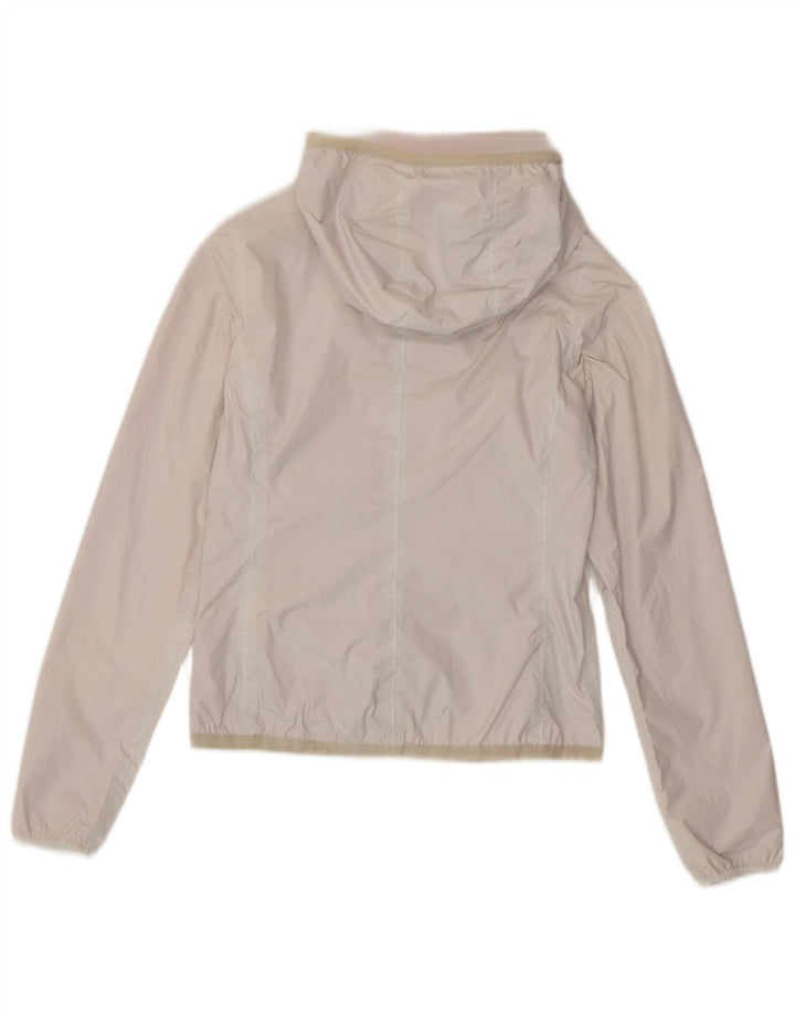K-Way Girls Hooded Reversible Jacket 8-9 Years Red Polyamide
