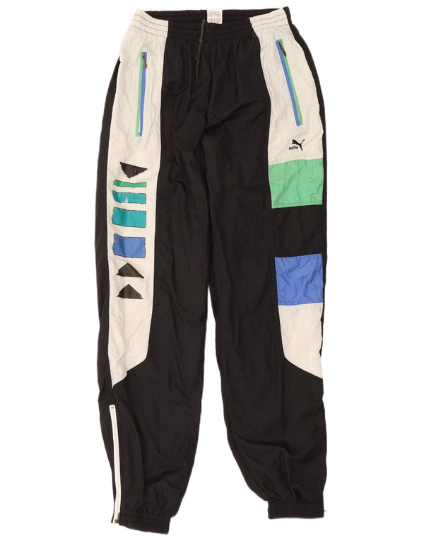Puma Γυναικεία φόρμα παντελόνι Joggers UK 12 Medium Black Colourblock