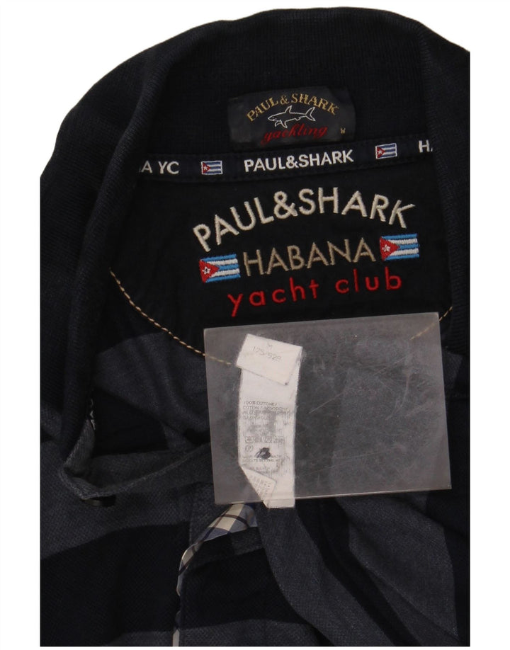 PAUL & SHARK Ανδρικό πουκάμισο polo Yachting Βαμβακερό μεσαίο ναυτικό μπλε ριγέ