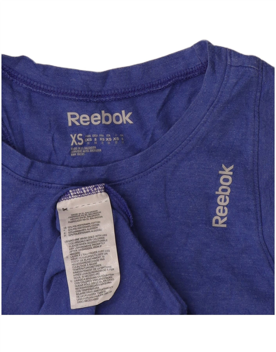 Γυναικείο γιλέκο REEBOK τοπ UK 8 Small Blue Polyester