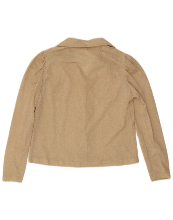 Vintage γυναικείο πουκάμισο μπλούζα UK 14 Medium Beige
