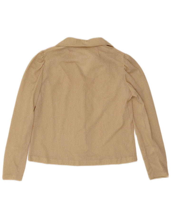 Vintage γυναικείο πουκάμισο μπλούζα UK 14 Medium Beige