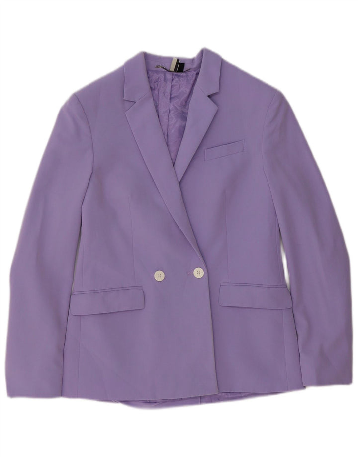 Topshop Γυναικείο Μπουφάν Blazer με διπλό στήθος UK 8 Small Purple Polyester