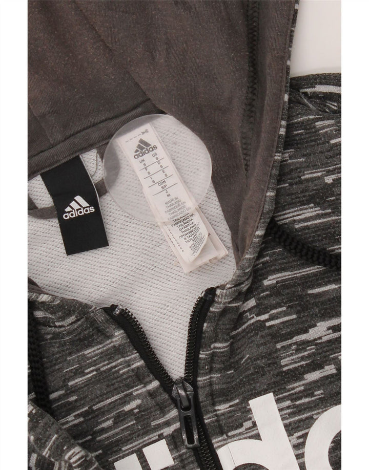 Ανδρικό πουλόβερ με κουκούλα με φερμουάρ Adidas Μικρό γκρι πολυεστέρα