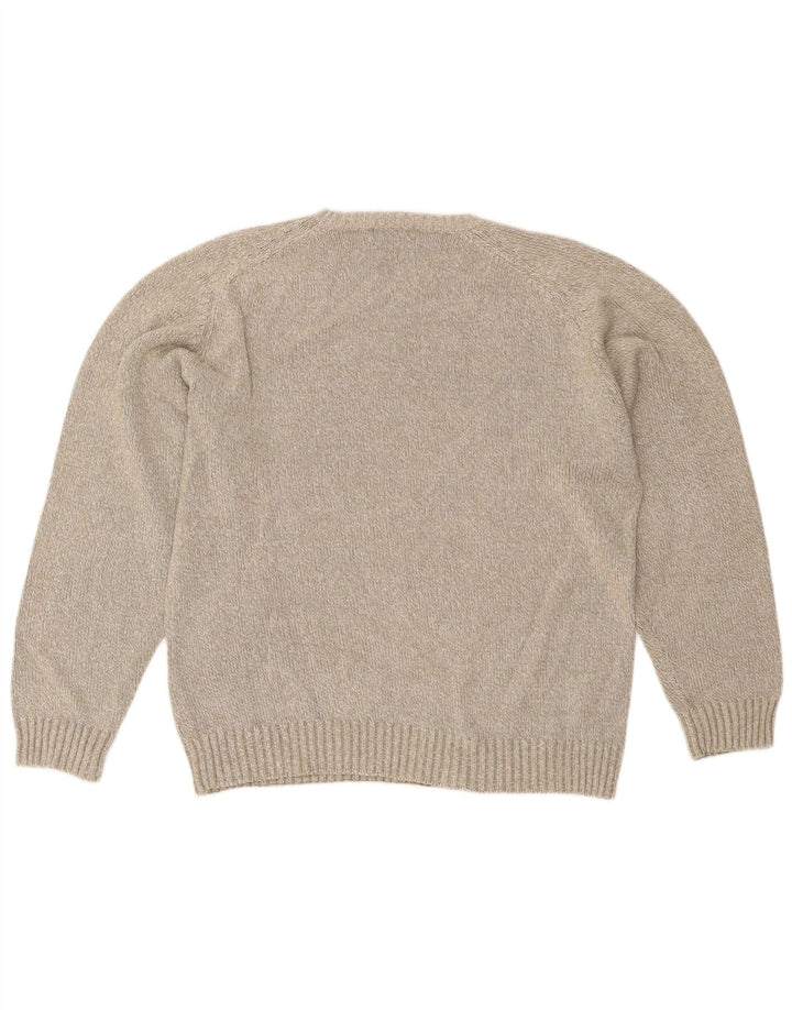 Ανδρικό πουλόβερ Kappa Crew Neck Jumper Μεγάλο Μπεζ Βαμβακερό