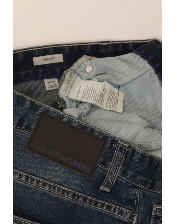 Ανδρικό τζιν ίσιο Calvin Klein W32 L28 Μπλε βαμβακερό