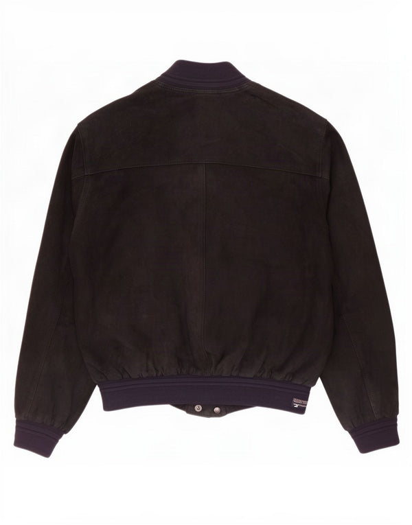 Orfatti Ανδρικό Suede Bomber Jacket IT 48 Medium Navy Blue Leather