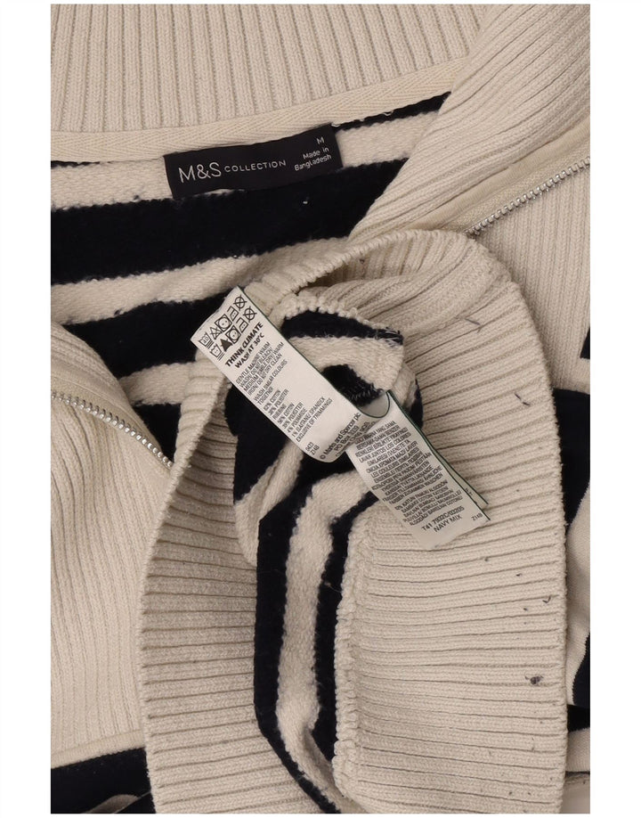Γυναικείο πουλόβερ με φερμουάρ Marks & Spencer UK 14 Medium Navy Blue