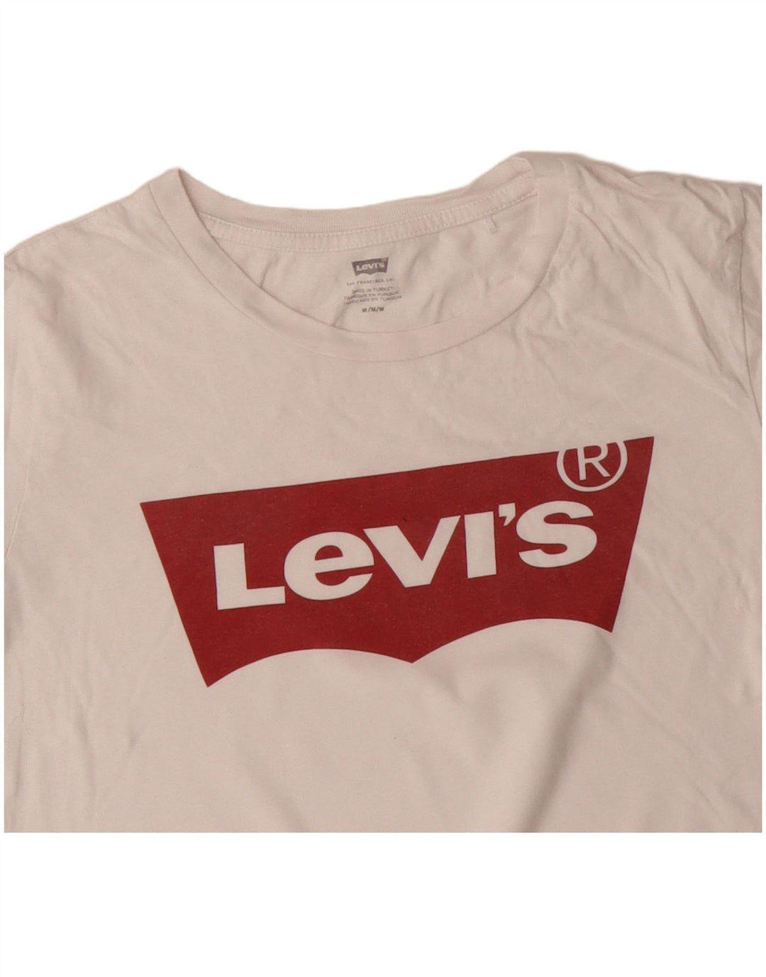 Γυναικείο γραφικό μπλουζάκι LEVI'S Top UK 14 Μεσαίο λευκό βαμβακερό