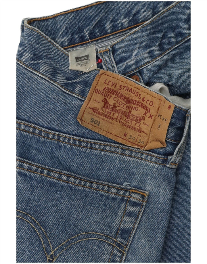LEVI'S Ανδρικό 501 Capri Jeans W34 L19 Μπλε βαμβακερό