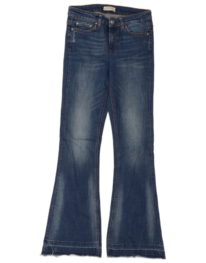 Zara Γυναικείο Jeans Flared EU 34 2XS W24 L31 Blue