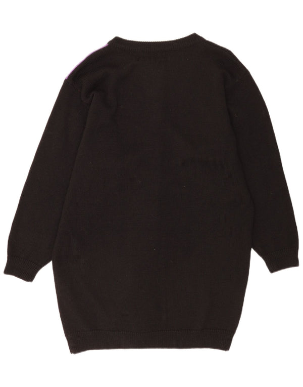 Vintage γυναικείο πουλόβερ ζακέτα Longline EU 40 Medium Black Colourblock