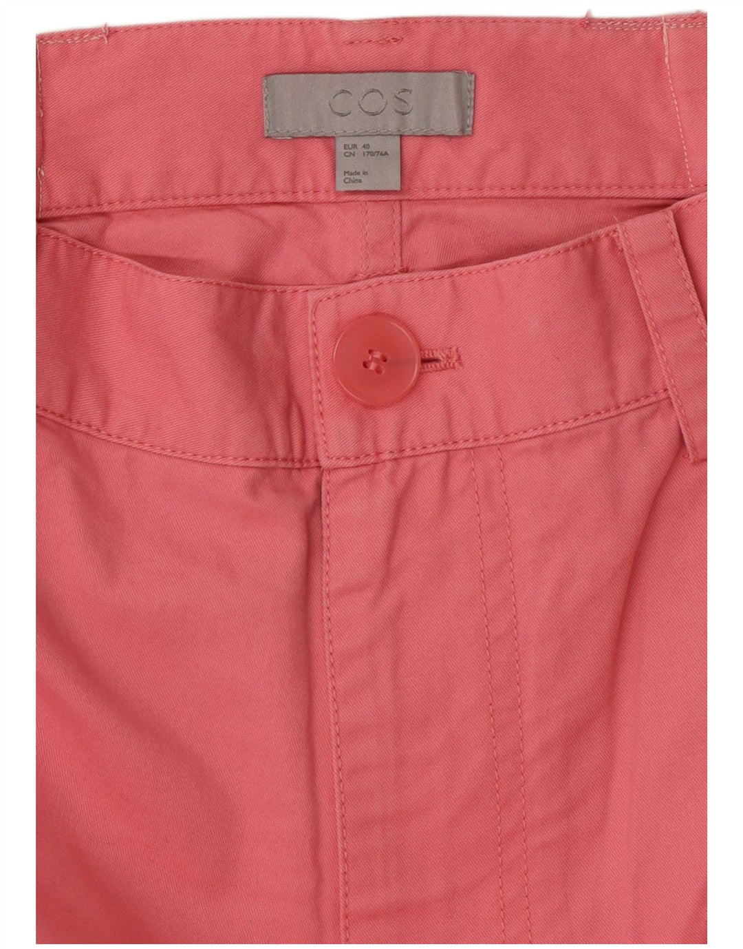 COS Γυναικείο ψηλόμεσο ίσιο παντελόνι Chino EU 40 Medium W30 L27 Pink
