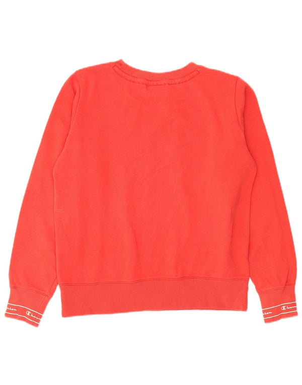 Champion Γυναικείο Γραφικό Φούτερ Jumper UK 12 Μεσαίο κόκκινο βαμβακερό