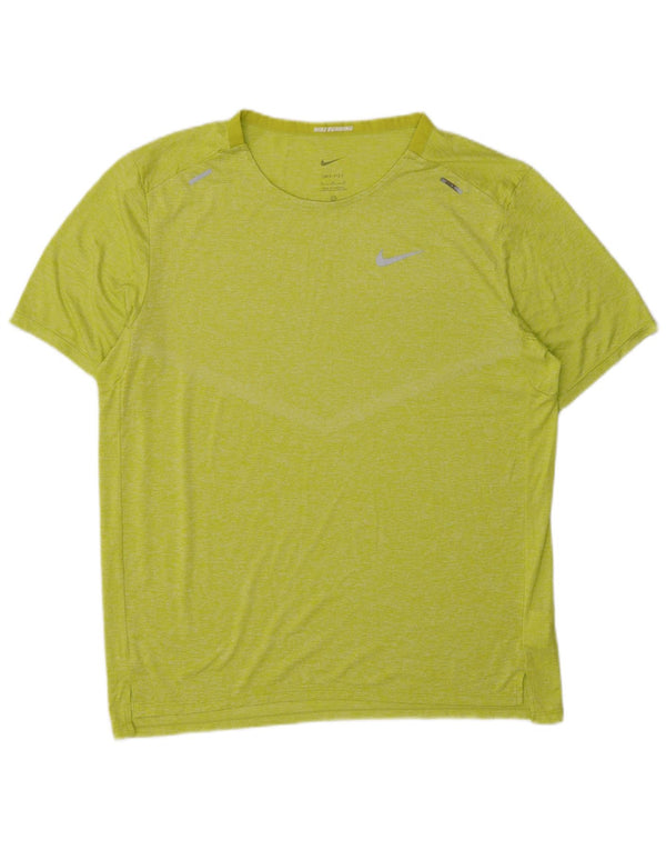 Ανδρικό μπλουζάκι για τρέξιμο Nike Top Sports από μεσαίο πράσινο πολυεστέρα