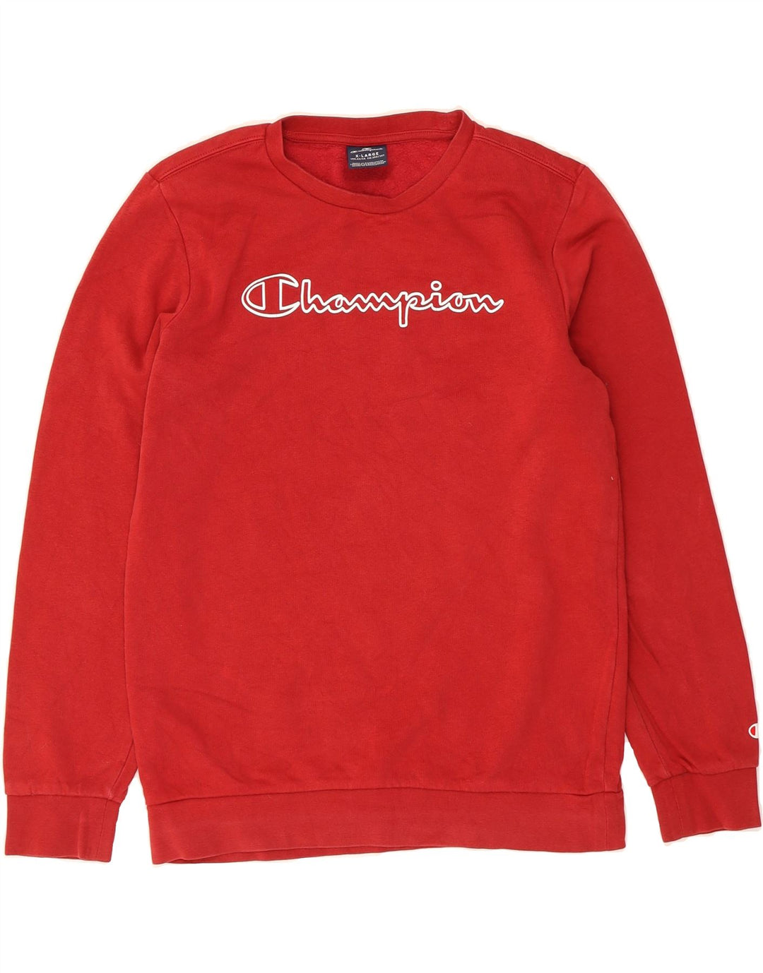 CHAMPION Boys Graphic Sweatshirt Jumper 13-14 Years XL Red Vintage Champion and Second-Hand Champion from Messina Hembry 