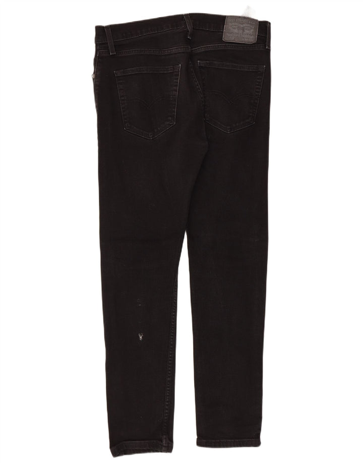 LEVI'S Mens 512 Slim Tapered Jeans W34 L32 Μαύρο βαμβακερό