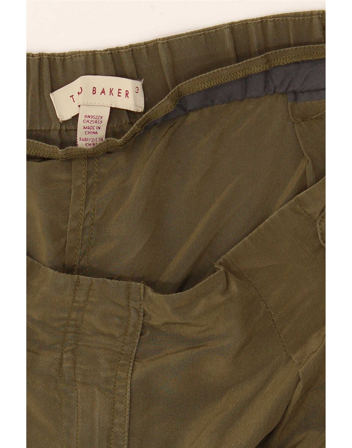 Ted Baker Γυναικείο ψηλόμεσο παντελόνι Cargo Μέγεθος 3 Medium W34 L28 Khaki
