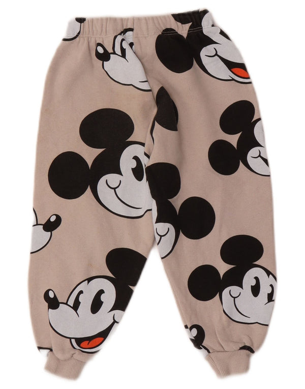 Zara Girls Mickey Mouse Graphic αθλητική φόρμα παντελόνι Joggers 4-5 ετών μπεζ