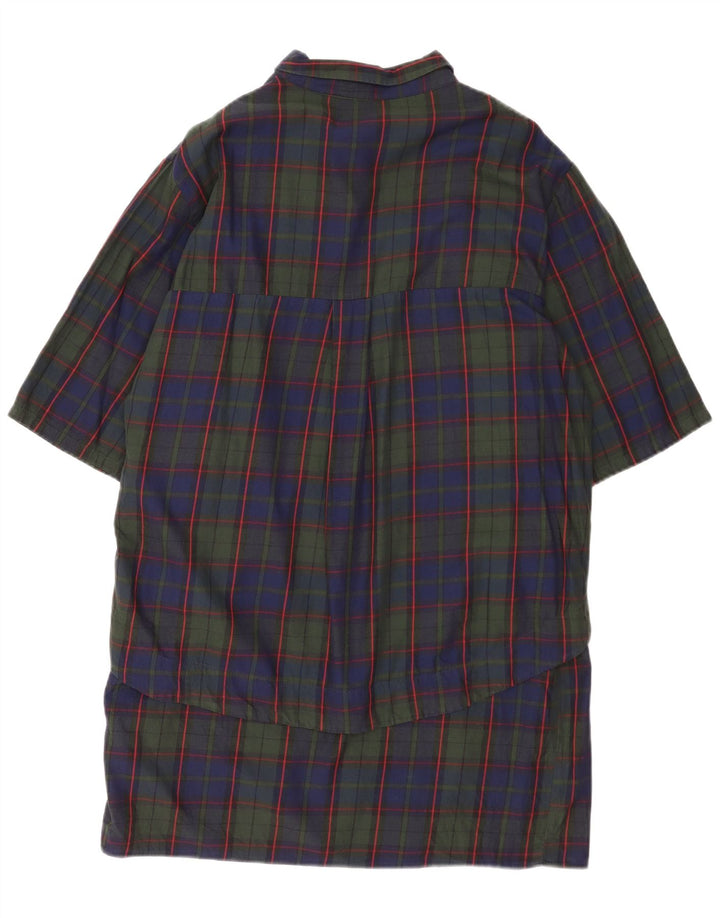 Zara γυναικείο πουλόβερ πουκάμισο 3/4 μανίκι UK 16 μεγάλο μπλέ καρό