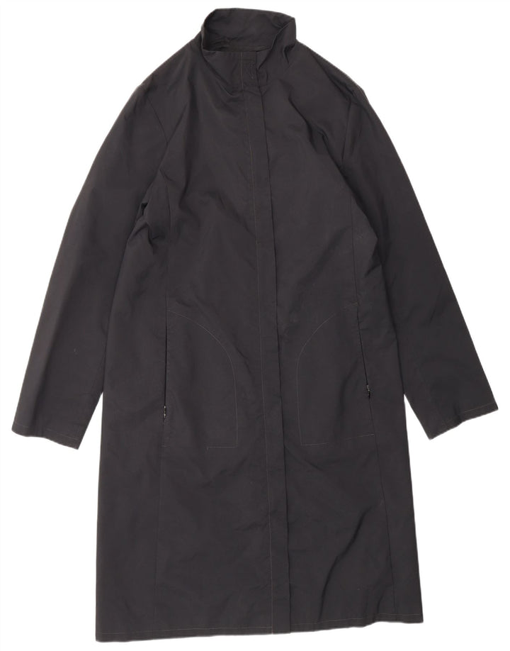 WAREHOUSE Womens Overcoat UK 12 Medium  Black Polyester