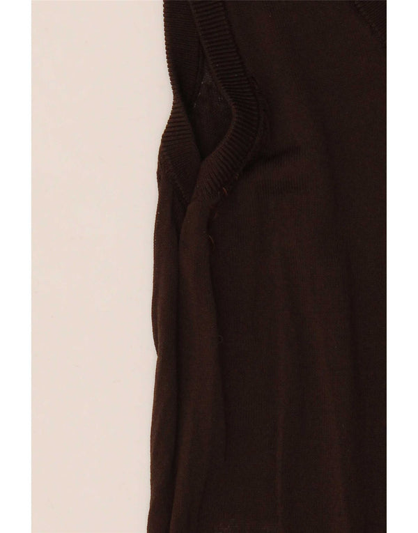 Zara Womens Vest Top UK 12 Medium Brown Viscose