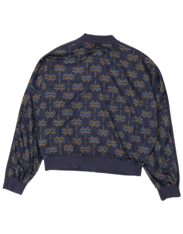 Γυναικεία αθλητική φόρμα ADIDAS Top Jacket UK 8/10 Small Navy Blue Floral