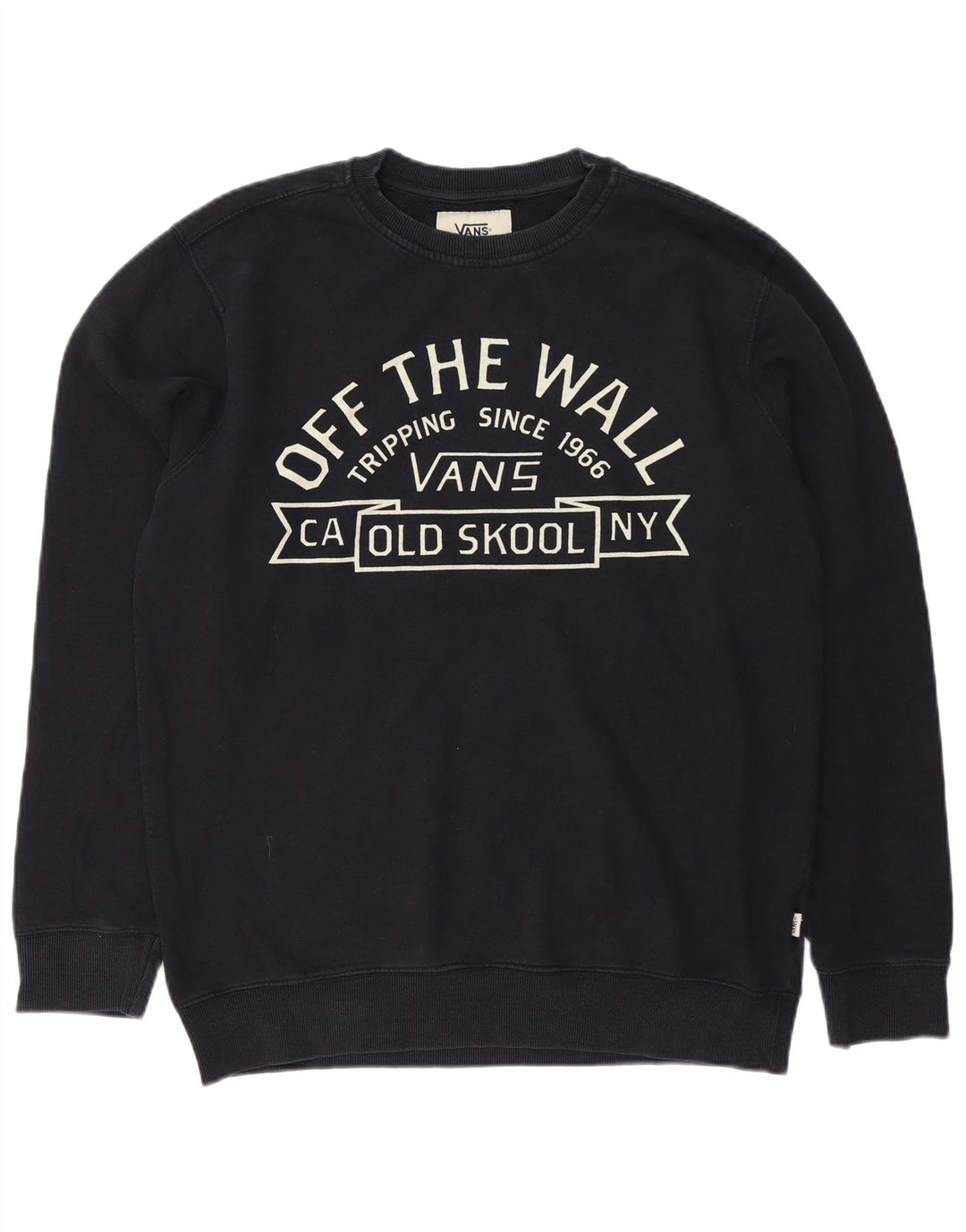 Ανδρικό γραφικό φούτερ Vans Jumper μεγάλο μαύρο βαμβακερό