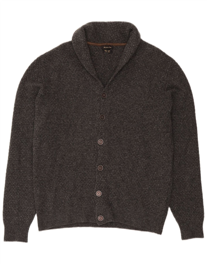 Ανδρικό πουλόβερ Massimo Dutti Ζακέτα μεγάλο γκρι μαλλί