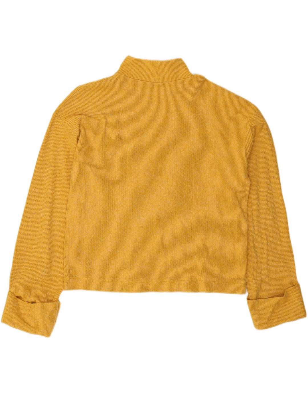 ZARA Womens Turtle Neck Jumper Sweater UK 14 Medium Yellow Cotton Vintage Zara and Second-Hand Zara from Messina Hembry 