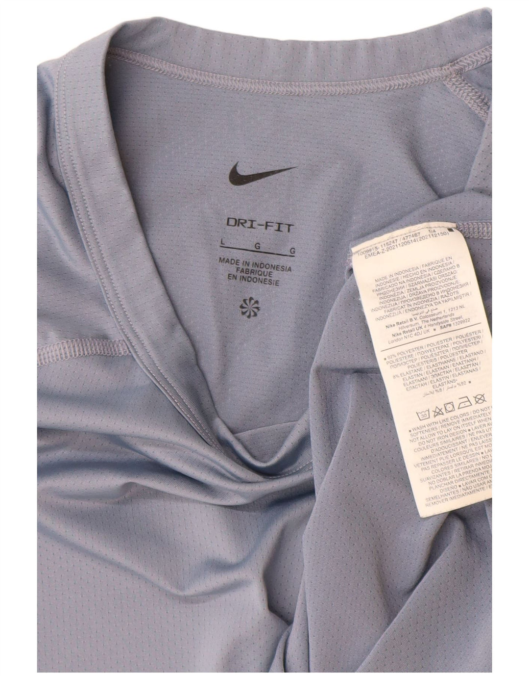 Ανδρικό T-shirt NIKE Dri Fit Top Large Grey Polyester