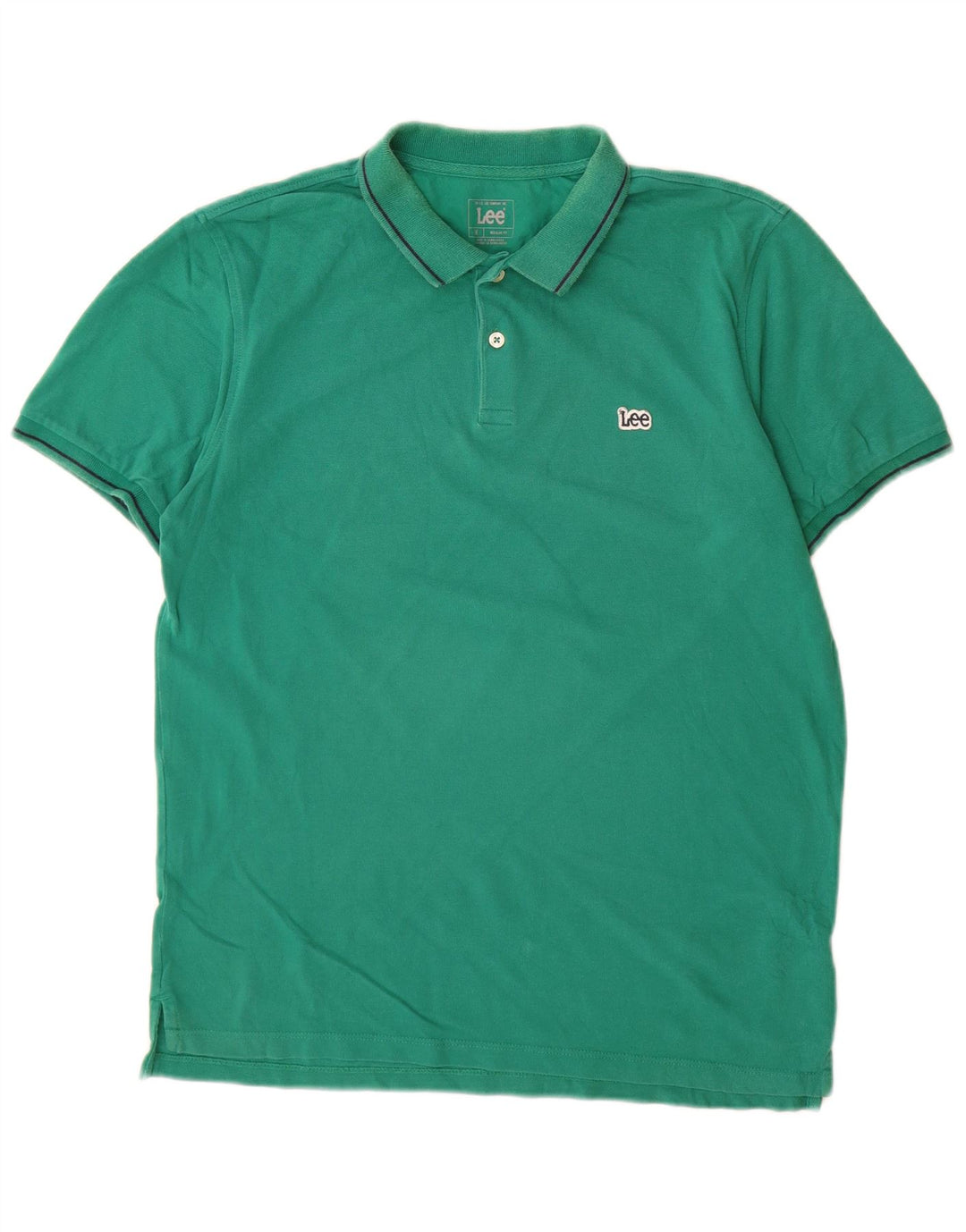 Lee Ανδρικό πουκάμισο πόλο με κανονική εφαρμογή, μεσαίο πράσινο βαμβακερό