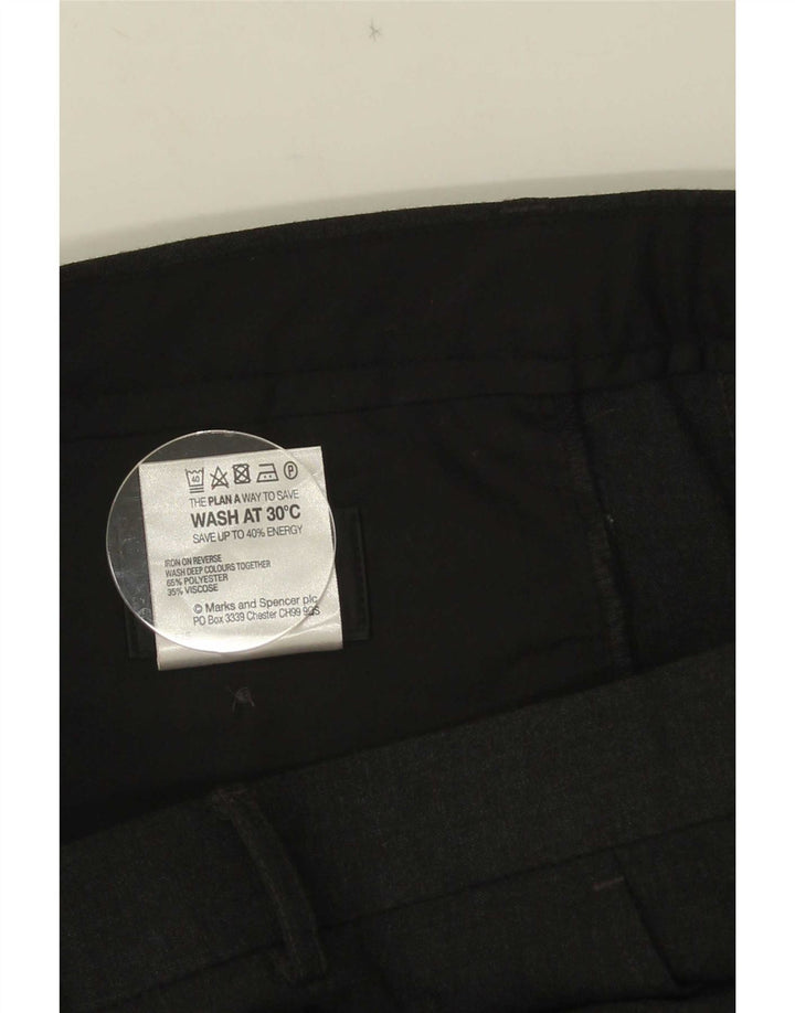 Marks & Spencer Ανδρικό παντελόνι με καρφίτσα W34 L31 Γκρι Πολυεστέρας