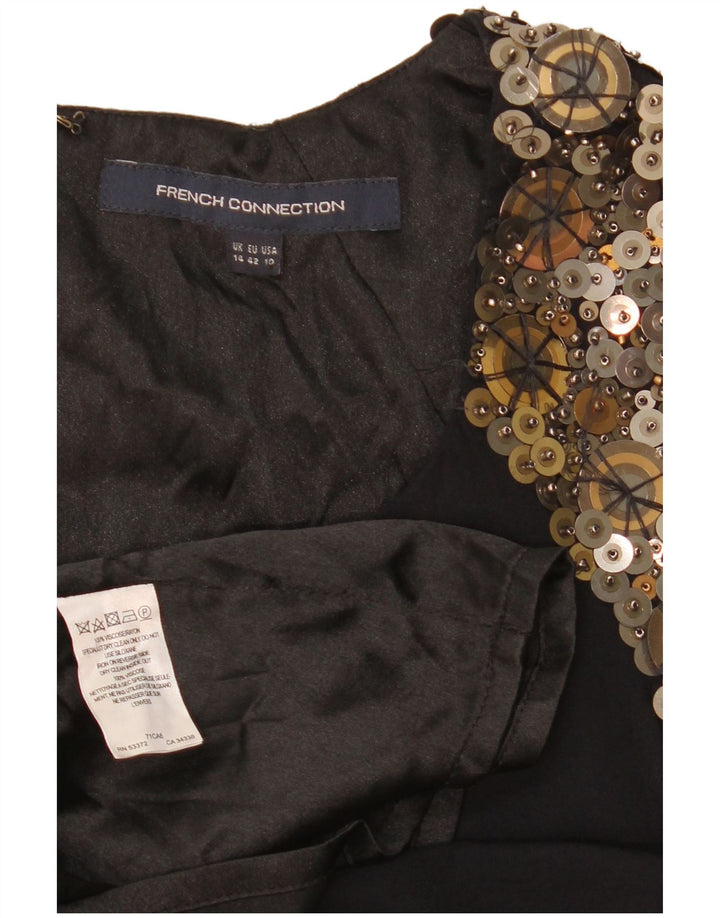 Γυναικείο φόρεμα UK Shift French Connection 14 Large Black Colorblock Viscose