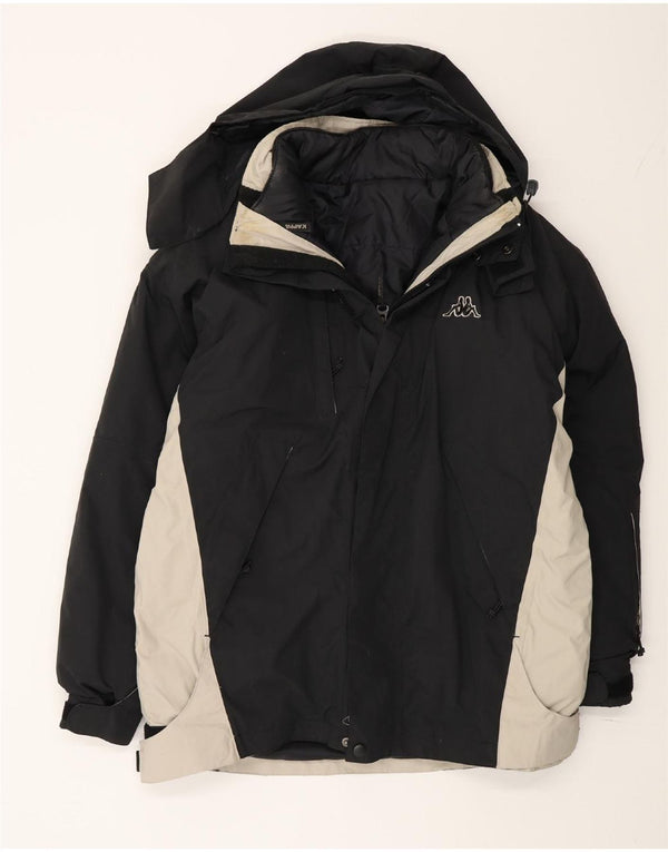 Ανδρικό μπουφάν Kappa με κουκούλα Loose Fit Ski UK 36 Small Black Colourblock