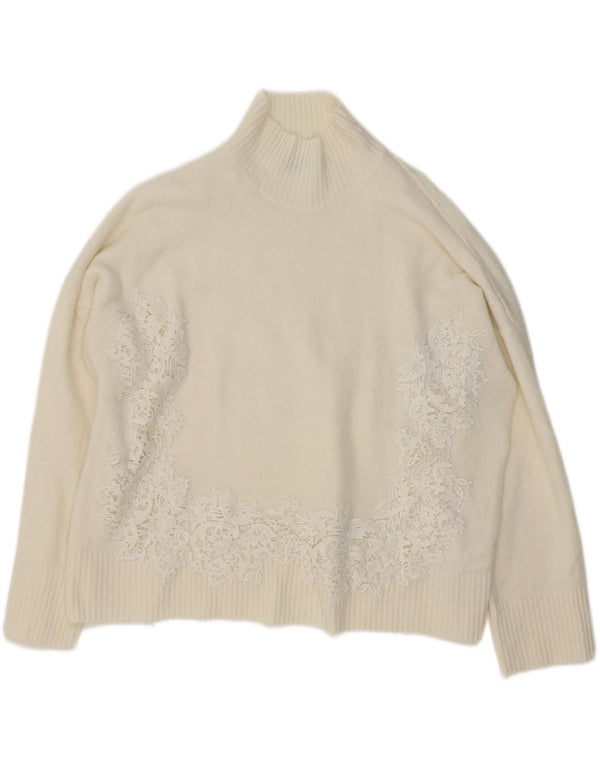 Marks & Spencer Γυναικείο πουλόβερ με λαιμό χελώνα UK 18 XL Μπεζ φλοράλ