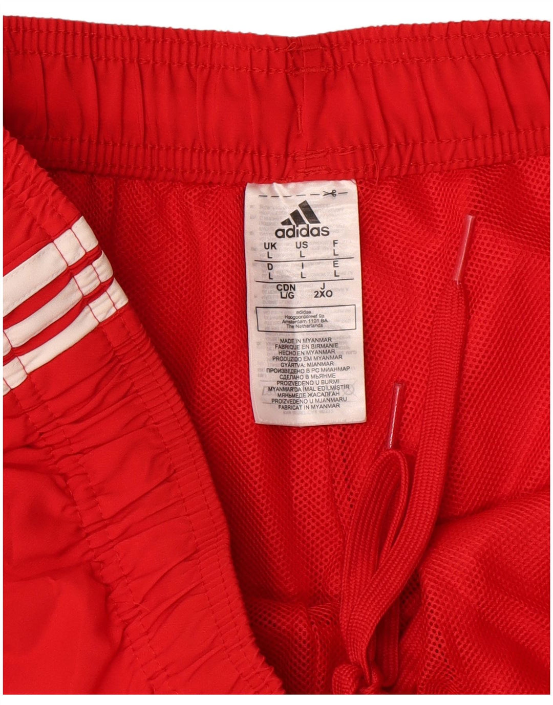 Ανδρικό αθλητικό σορτς Adidas μεγάλο κόκκινο πολυεστέρα