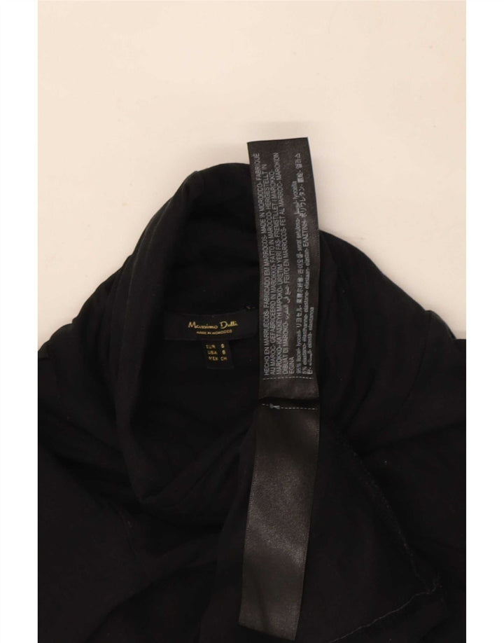 Massimo Dutti Γυναικείο μακρυμάνικο τοπ UK 8 Small μαύρο Lyocell