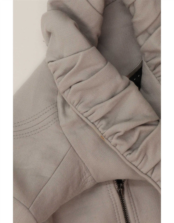 Zara Γυναικείο Παλτό UK 14 Large Grey Wool