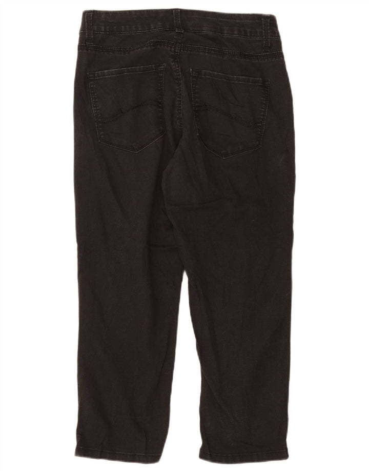 Lee Womens Easy Fit Capri Jeans US 8 Medium W28 L21 Μαύρο βαμβακερό