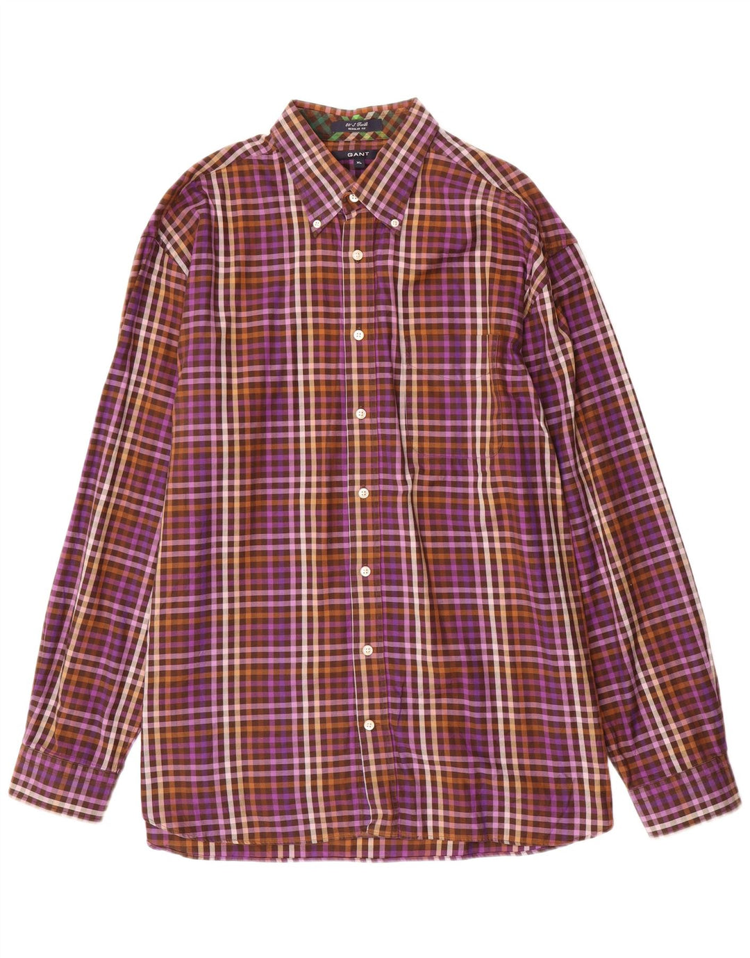 Ανδρικό πουκάμισο Gant Regular Fit XL Purple Gingham Cotton