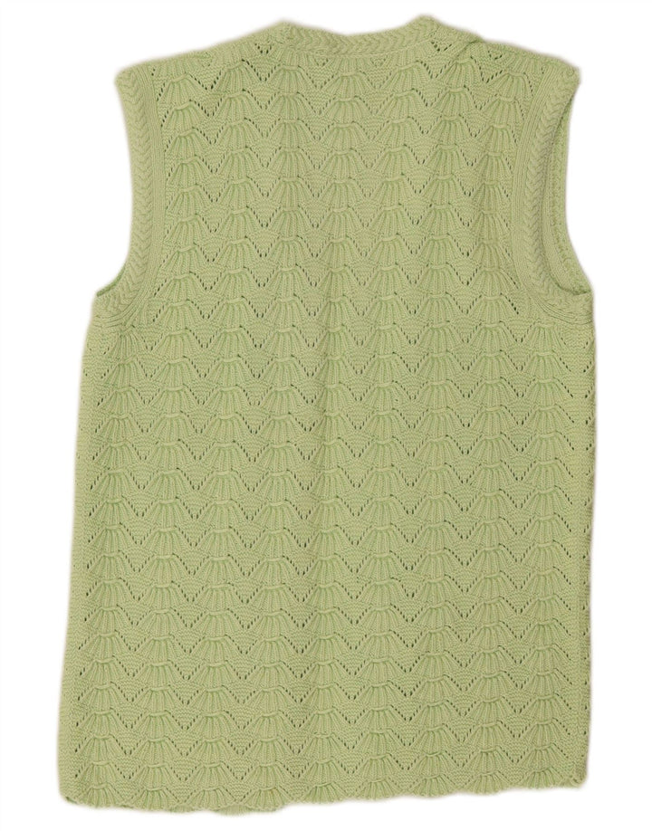 Vintage γυναικείο ανοιχτό πουλόβερ UK 14 Medium Green