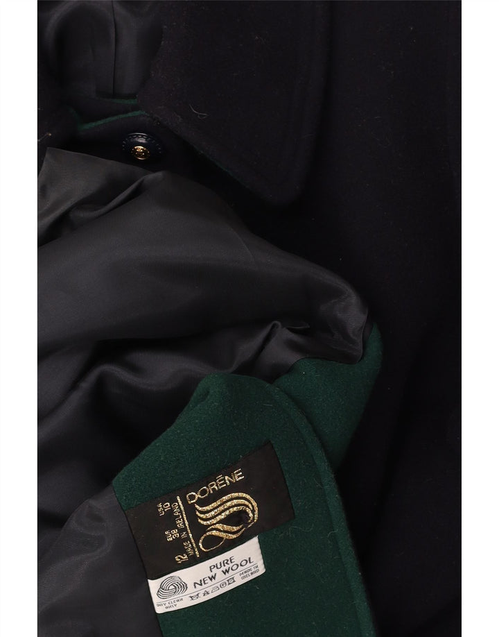 DORENE Γυναικείο Πανωφόρι UK 12 Medium Navy Blue Wool