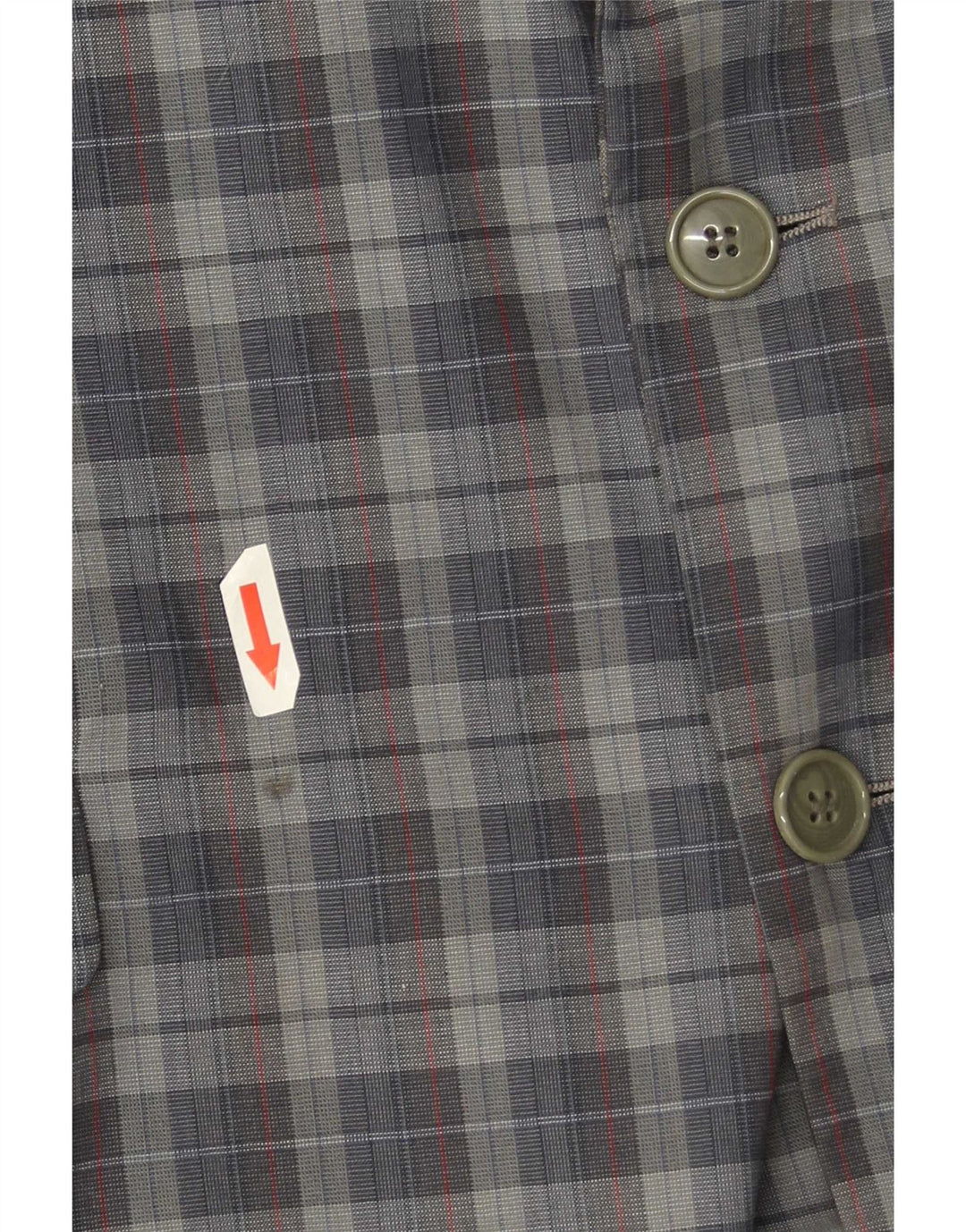 Vintage Ανδρικό σακάκι με 2 κουμπιά UK 40 Large Grey Check Cotton